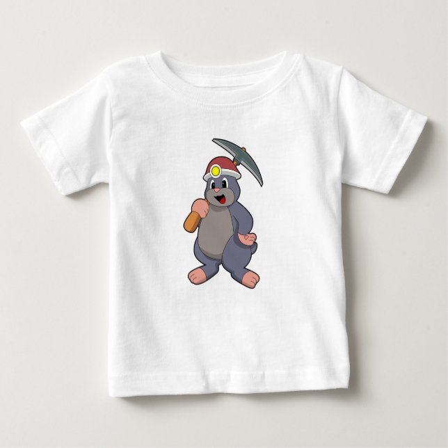 Mole with Pickaxe Baby T-Shirt (Front)