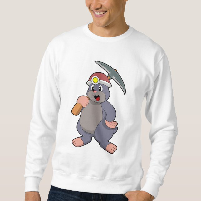 Mole with Pickaxe Sweatshirt (Front)