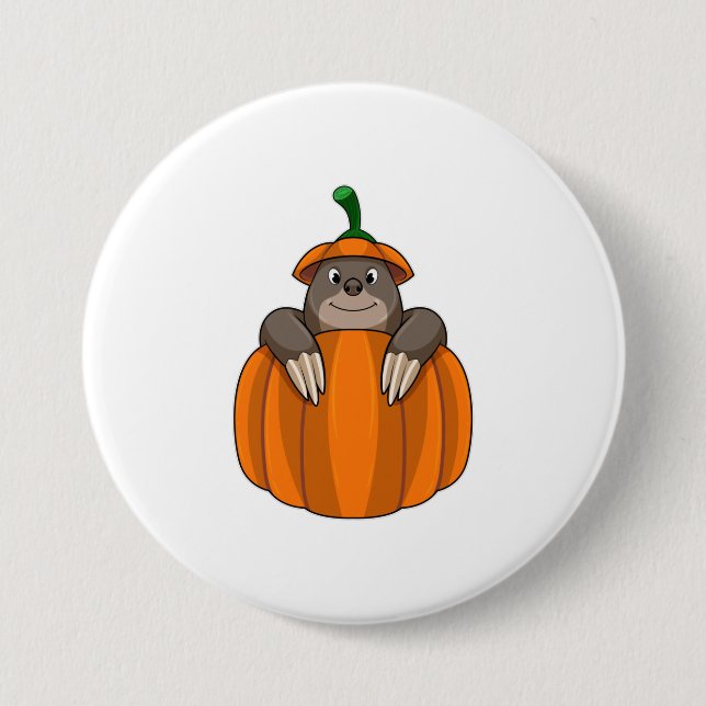 Mole with Pumpkin Button (Front)