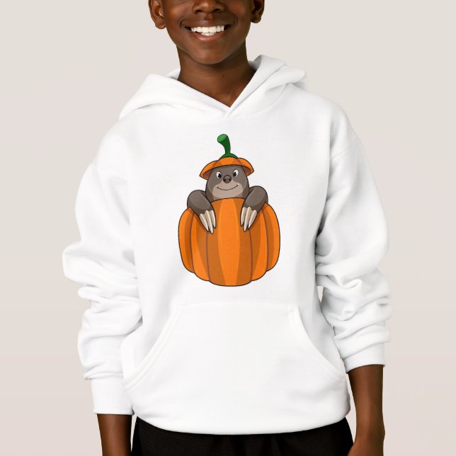 Mole with Pumpkin Hoodie (Front)
