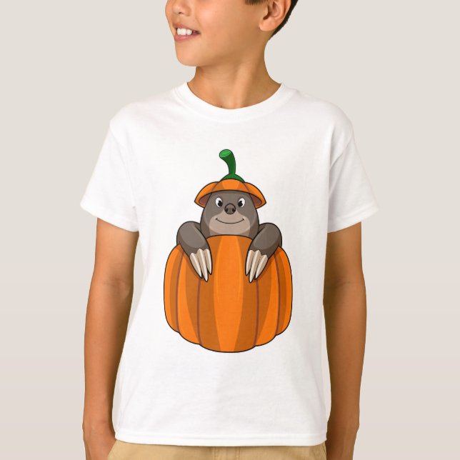 Mole with Pumpkin T-Shirt (Front)