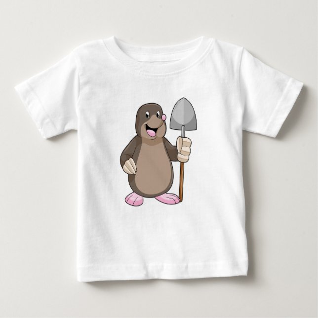 Mole with Shovel Baby T-Shirt (Front)