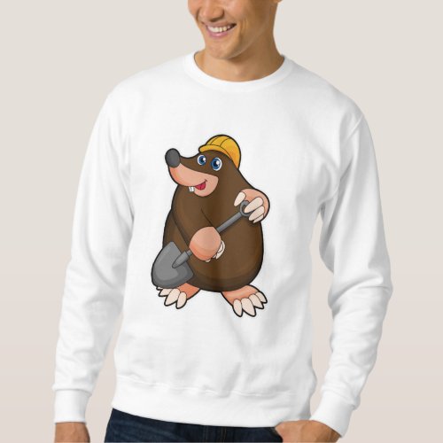 Mole with Shovel  Hard hat Sweatshirt