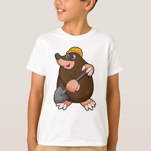 Mole with Shovel  Hard hat T_Shirt