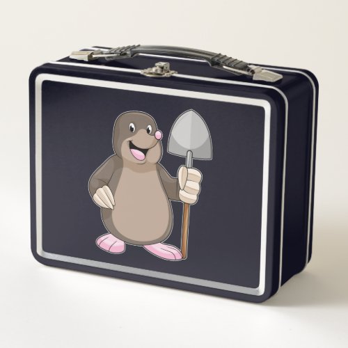Mole with Shovel Metal Lunch Box