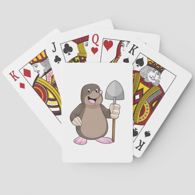 Mole with Shovel Poker Cards (Back)