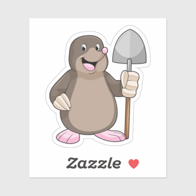 Mole with Shovel Sticker (Sheet)