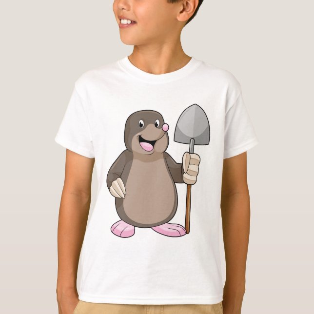 Mole with Shovel T-Shirt (Front)