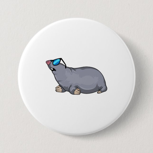 Mole with Sunglasses Button (Front)