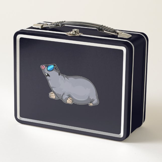 Mole with Sunglasses Metal Lunch Box (Front)