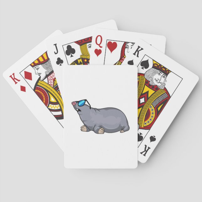 Mole with Sunglasses Poker Cards (Back)