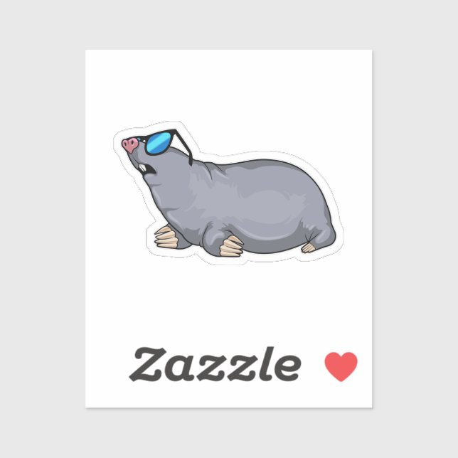 Mole with Sunglasses Sticker (Sheet)