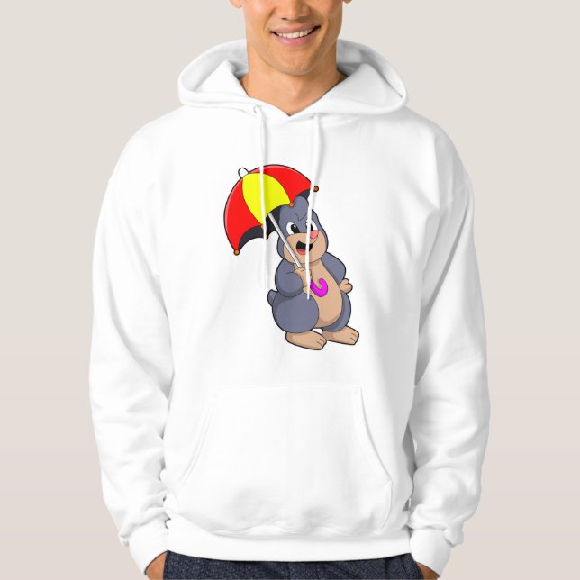 Mole with Umbrella Hoodie (Front)
