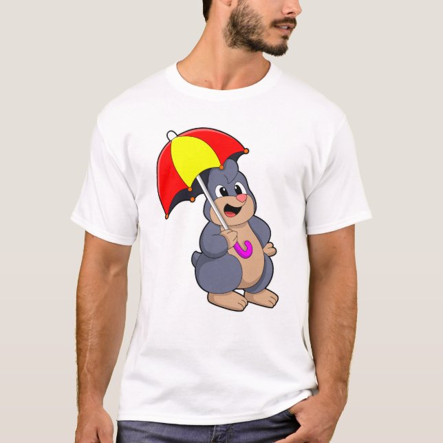 Mole with Umbrella T-Shirt (Front)