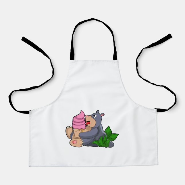 Mole with Waffle ice cream Apron (Front)