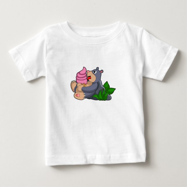 Mole with Waffle ice cream Baby T-Shirt (Front)