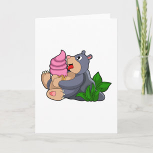 Mole with Waffle ice cream Card