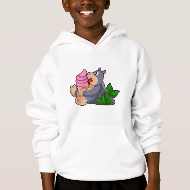 Mole with Waffle ice cream Hoodie (Front)