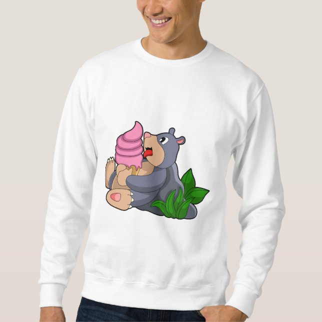 Mole with Waffle ice cream Sweatshirt (Front)