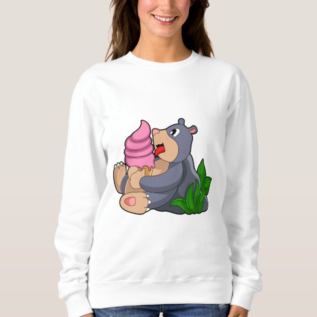 Mole with Waffle ice cream Sweatshirt (Front)