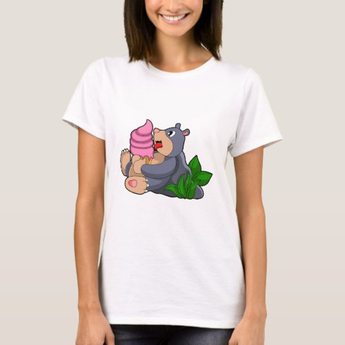 Mole with Waffle ice cream T_Shirt