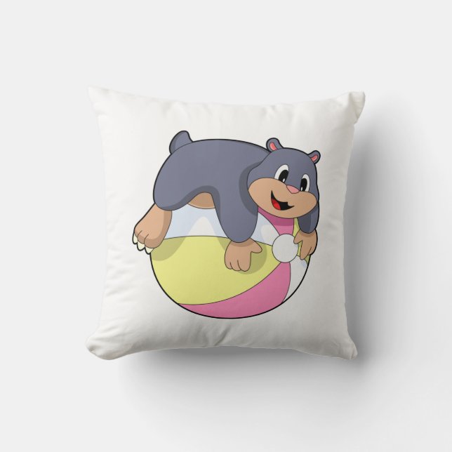 Mole with Water polo.PNG Throw Pillow (Front)