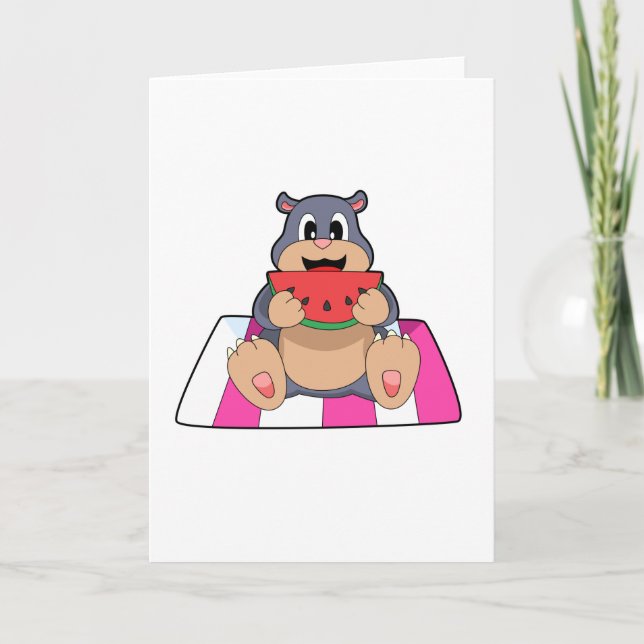 Mole with Watermelon.PNG Card (Front)