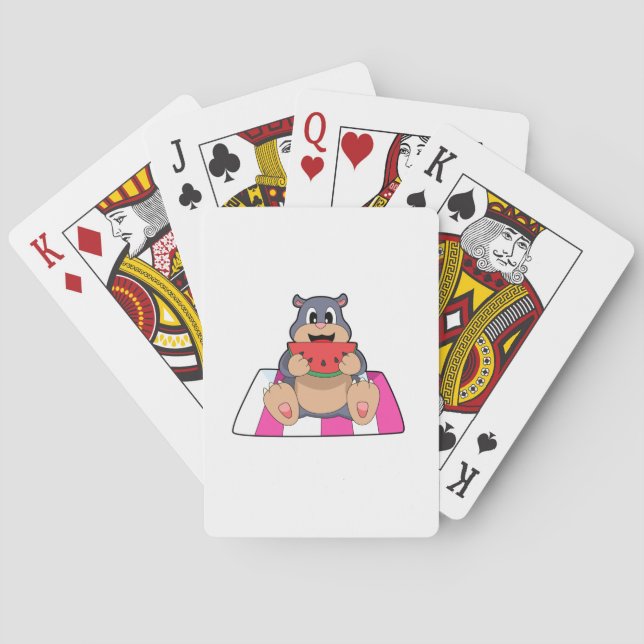 Mole with Watermelon.PNG Poker Cards (Back)
