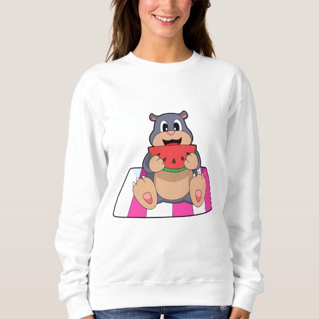 Mole with Watermelon.PNG Sweatshirt (Front)