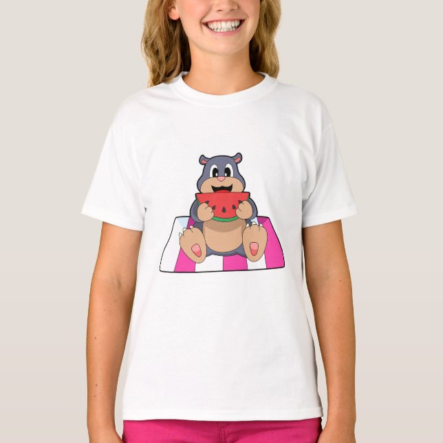 Mole with Watermelon.PNG T-Shirt (Front)