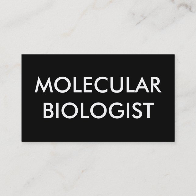 molecular biologist business card (Front)