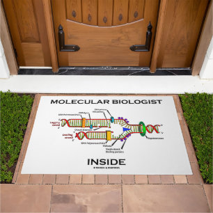 Molecular Biologist Inside DNA Replication Doormat