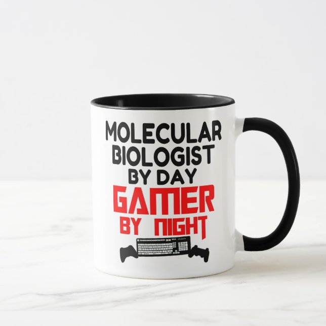 Molecular Biologist Loves Playing Video Games  Mug (Right)