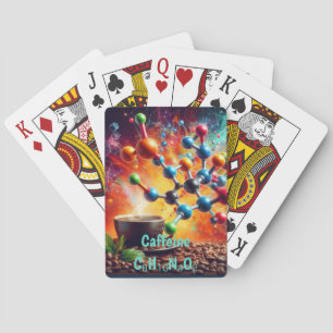 Molecular Caffeine Structure - Science Art Coffee Poker Cards