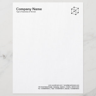 Molecular Cube - Black on White Letterhead