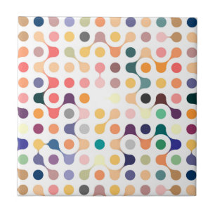 Molecular Structure Pattern Ceramic Tile