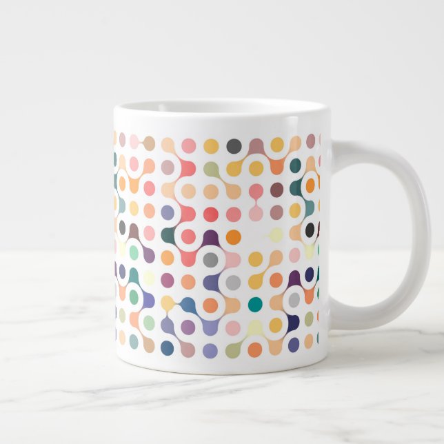 Molecular Structure Pattern Giant Coffee Mug (Right)