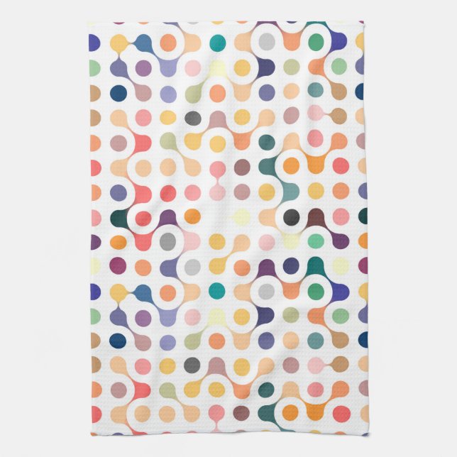 Molecular Structure Pattern Kitchen Towel (Vertical)