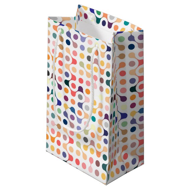 Molecular Structure Pattern Small Gift Bag (Front Angled)