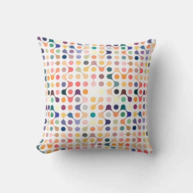 Molecular Structure Pattern Throw Pillow (Front)