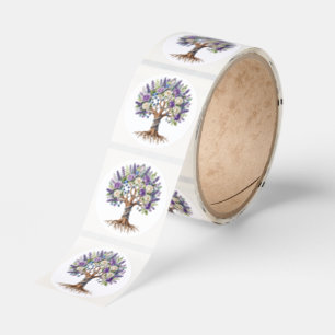 Molecular Tree of Life Chemistry and Biology Flora Classic Round Sticker