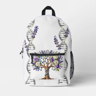 Molecular Tree of Life Chemistry and Biology Flora Printed Backpack
