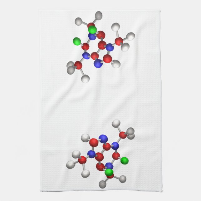 Molecule 3-D Rendering Towel (Vertical)