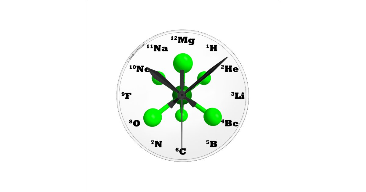 Molecule Clock Green