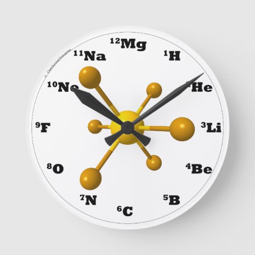 Molecule Clock _ Yellow