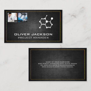 Molecule Icon   Scientist Working Business Card