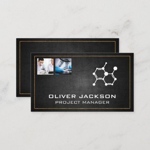 Molecule Icon  Scientist Working Business Card