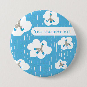 Molecule Pattern Organic Chemistry Orange Pinback Button