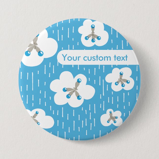 Molecule Pattern Organic Chemistry Orange Pinback Button (Front)