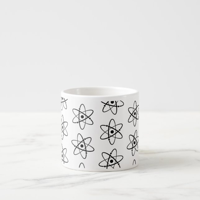Molecules Atoms Orbit Science Themed Art Pattern Espresso Cup (Front)